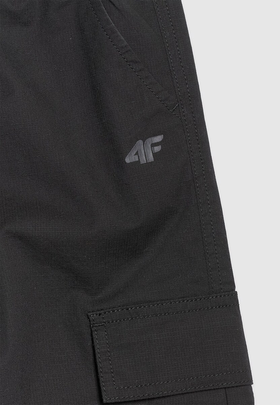 Spodnie Cargo Dziewczęce 4F Sportowe Oversize Joggery Czarne 4FJWAW25TTROF1246