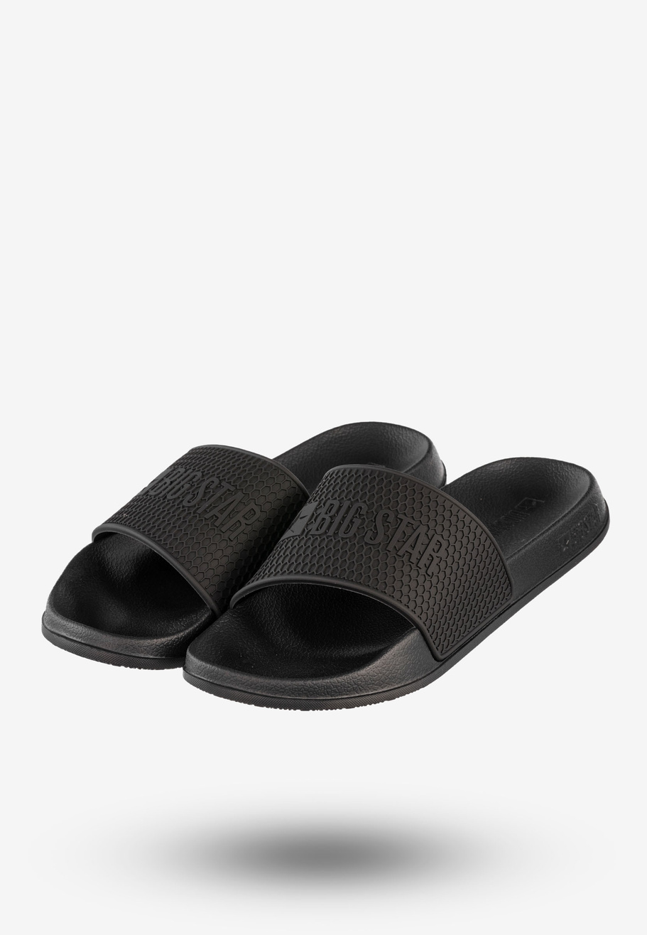 Klapki Męskie BIG STAR Buty Klasyczne Sportowe Czarne SS174356