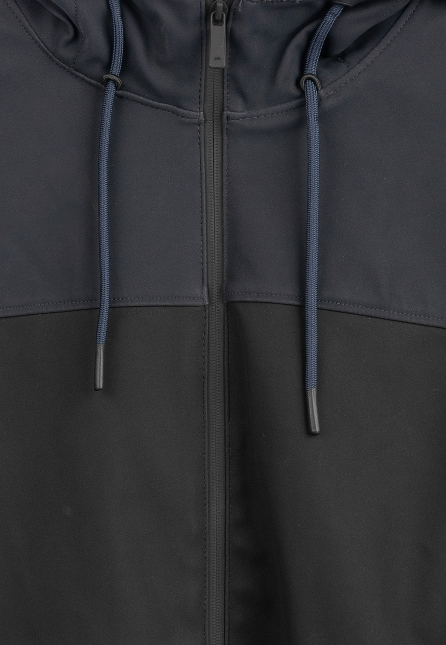 Kurtka Męska ZARA Softshell Przejściowa Z Kapturem Granatowa ZARA