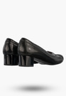 Czółenka Damskie Skórzane Buty Na Klocku Eleganckie Darex Czarne
