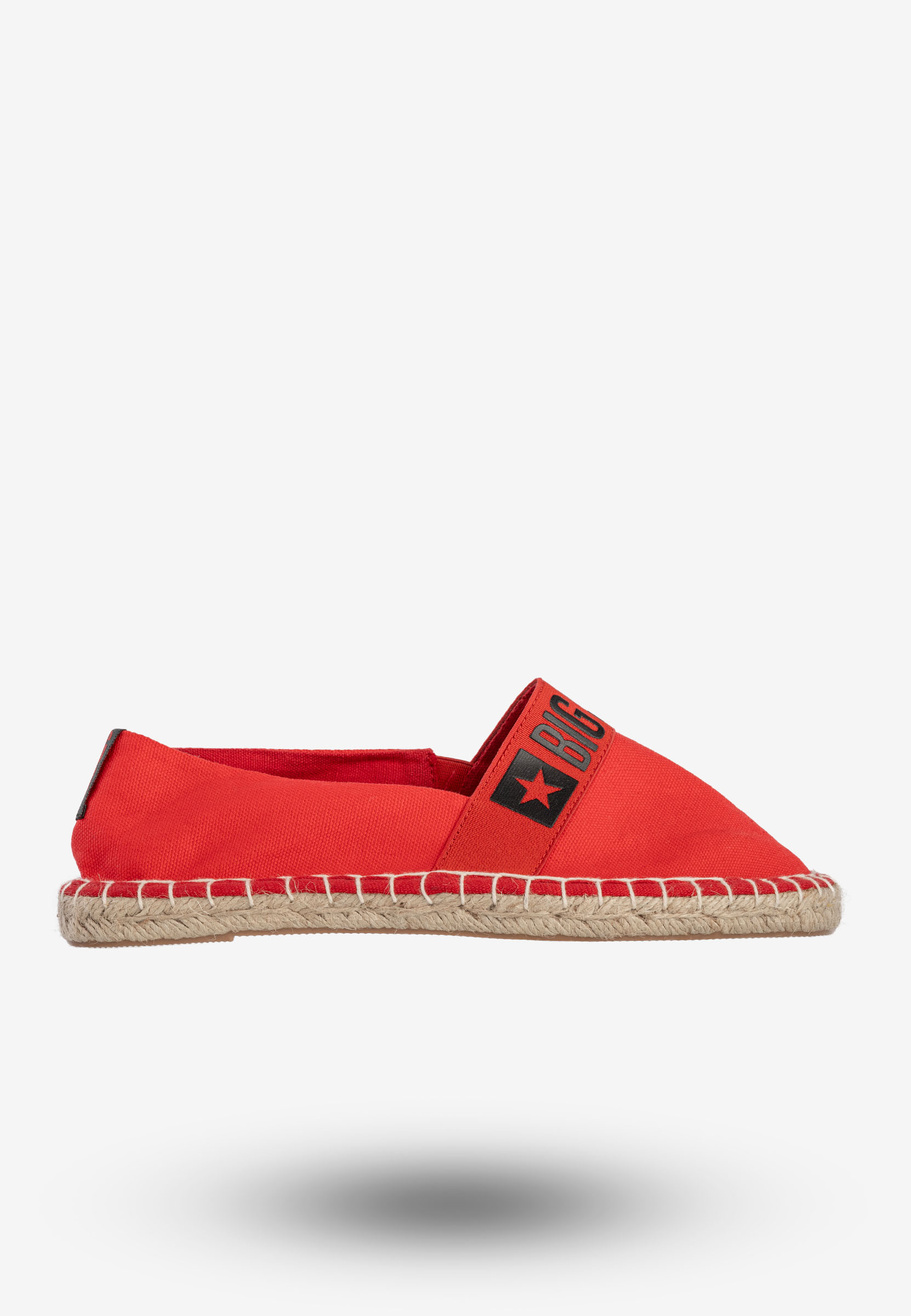 Espadryle Damskie BIG STAR Buty Wsuwane Czerwone HH274476