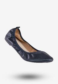 Baleriny Damskie Buty Wsuwane Baletki Lekkie Skórzana Wkładka Granatowe Goodin GD-LL-26