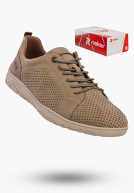 Buty Męskie RIEKER Półbuty Skórzane Sportowe Sneakersy Beżowe 08315-64