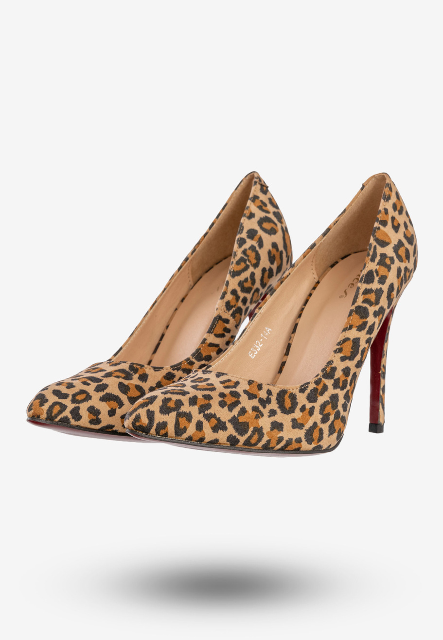 Szpilki Damskie Buty Na Obcasie W Panterkę Modne Vices E332-14A