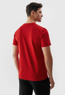Koszulka Męska 4F Sportowy T-shirt Czerwony Regular TTSHM1154