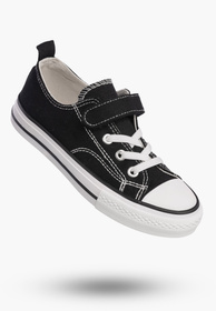 Trampki Dziecięce na Rzepy Buty Czarne Materiałowe Sportowe RC05P