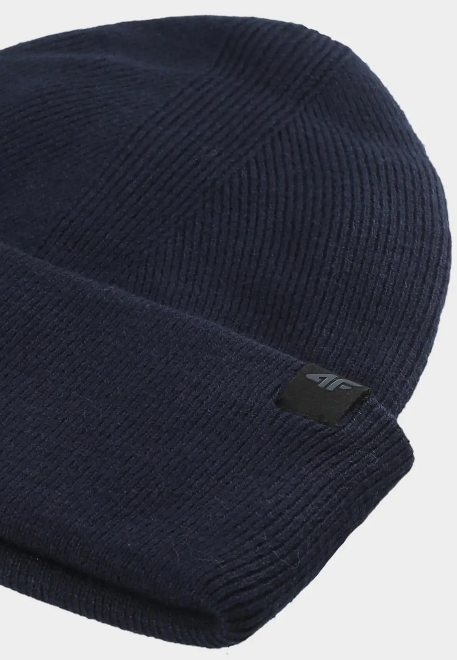 Czapka 4F Zimowa Uniseks Beanie Granatowa 4FWAW25ACAPU556