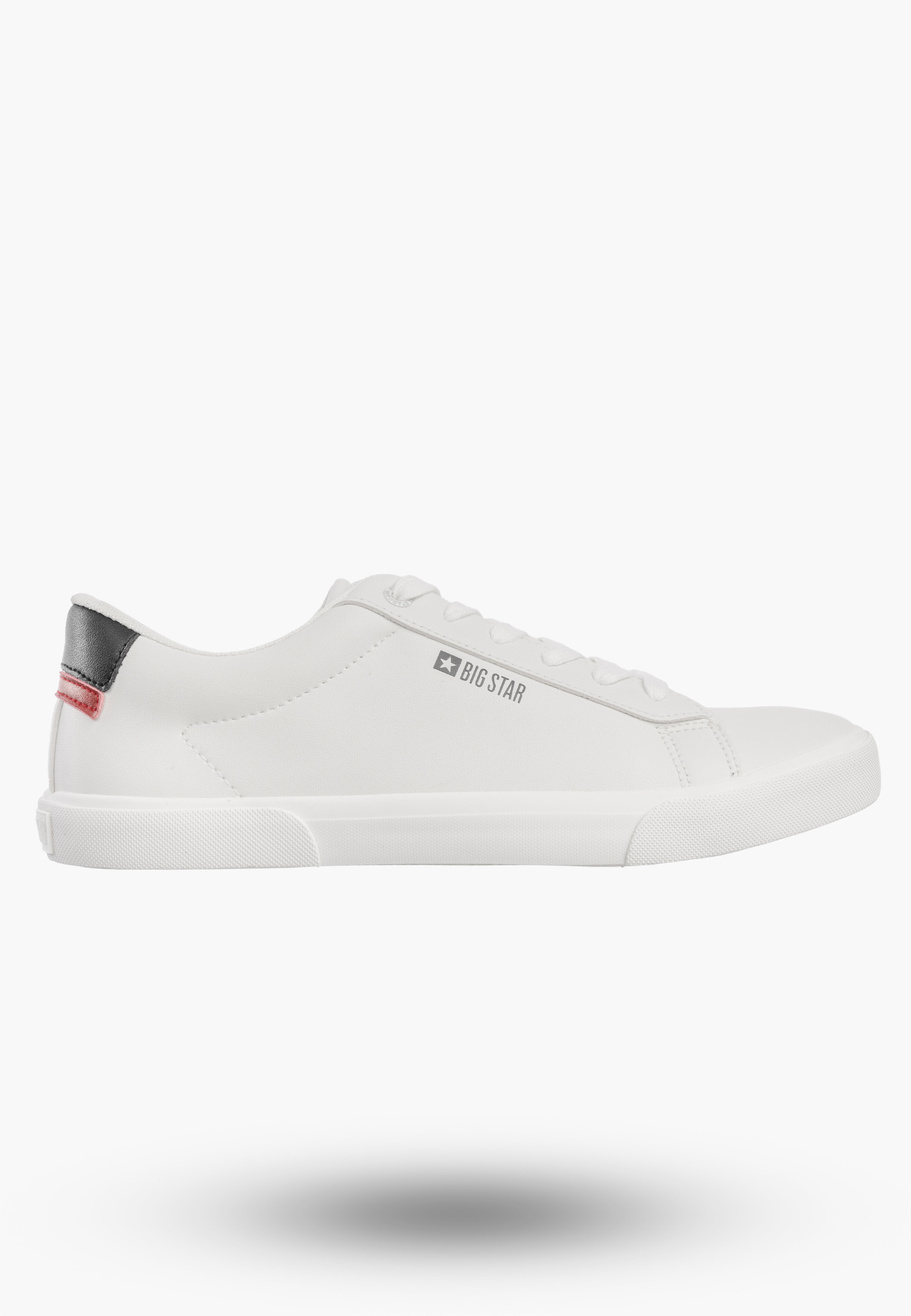Trampki Męskie BIG STAR Buty Sportowe Tenisówki Ekoskóra Białe TT174001