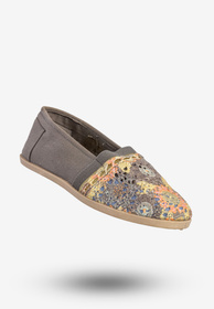 Espadryle Damskie Półbuty Materiałowe Lekkie Szare NEWS 02TX74739