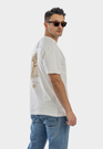 Koszulka Męska Oversize T-Shirt Ecru z nadrukiem Aventus