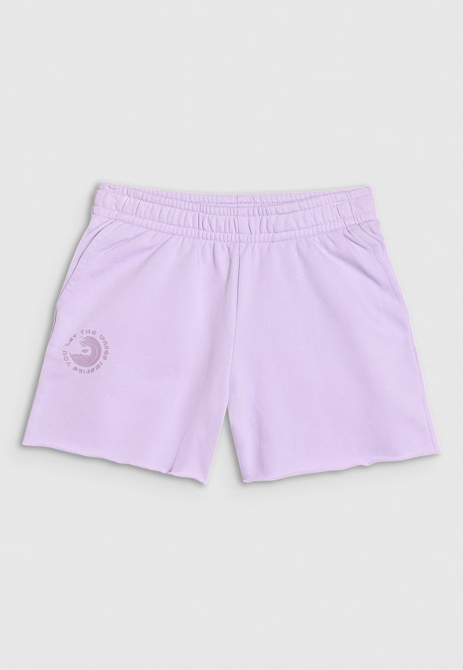 Spodenki Dresowe Dziewczęce 4F Luźne Regular Sportowe Casual Fioletowe 4FJWSS25TSHOF484