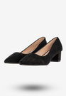 Czółenka Damskie Eleganckie Buty Na Klocku Niskie Czarne Goodin GD-OD-29
