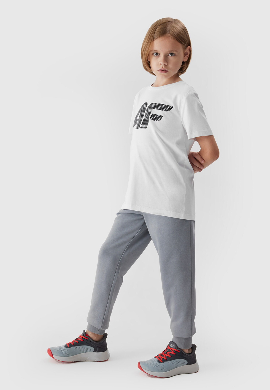 Koszulka Chłopięca 4F T-shirt Z Nadrukiem Biały 4FJAW23TTSHM0794