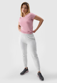 Spodnie Dresowe 4F Damskie Dresy Joggery Szare 4FWSS24TTROF606