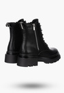 Buty Damskie BIG STAR Botki Skórzane Ocieplane Czarne OO274A257