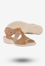 Sandały Damskie Ekoskóra Buty Na Wiosnę Lato Aloeloe Camel AA244046