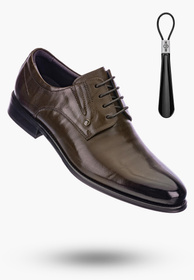Buty Męskie JOHN DOUBARE Skórzane Brązowe Półbuty QA526