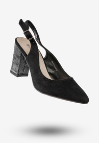 Czółenka Damskie Buty Na Słupku Eleganckie Goodin Czarne GD-FL358