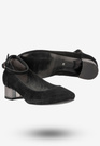 Czółenka Damskie Zamszowe Buty Na Klocku Eleganckie Czarne