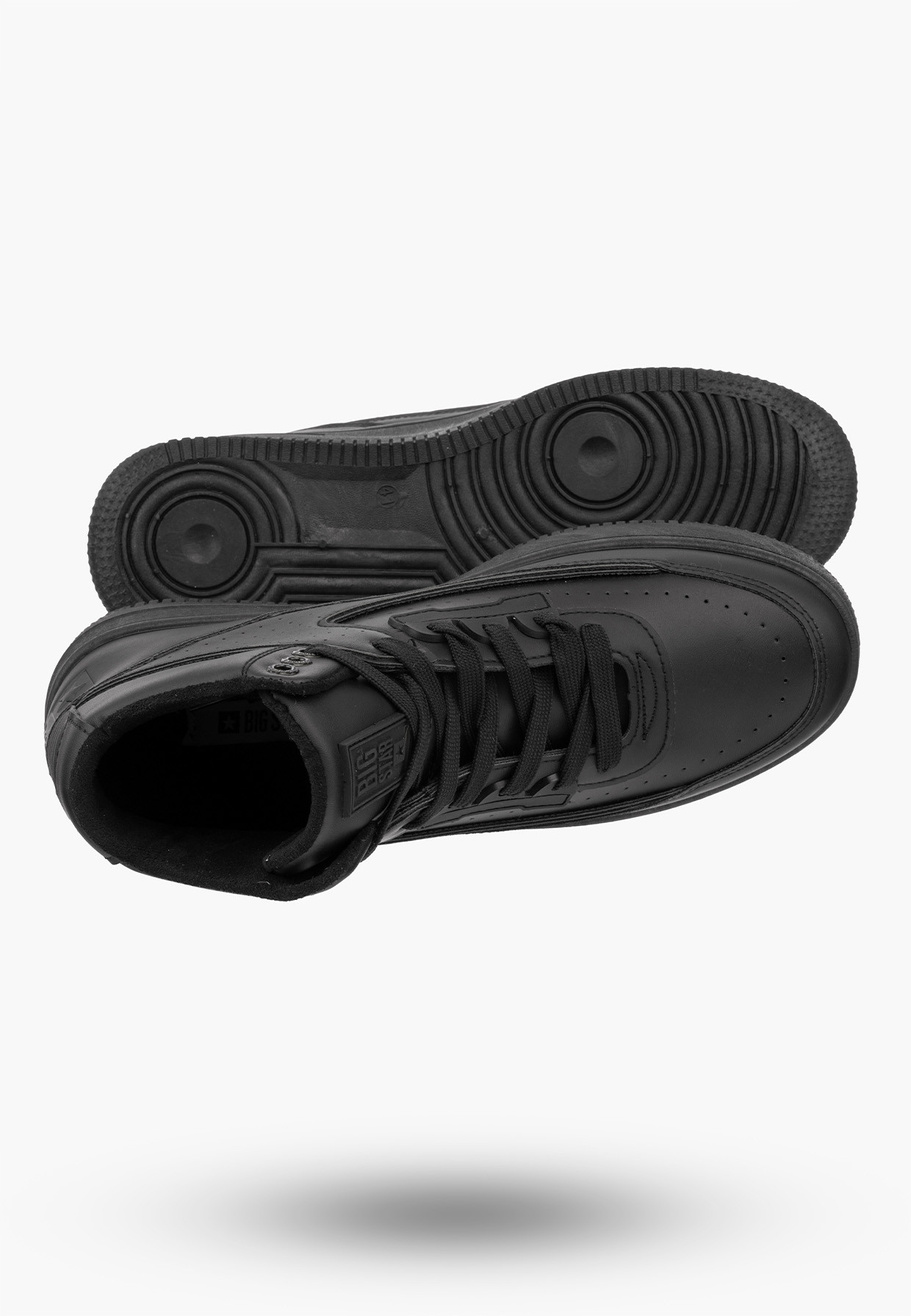 Buty Męskie BIG STAR Sneakersy Czarne Eko Skóra OO174555