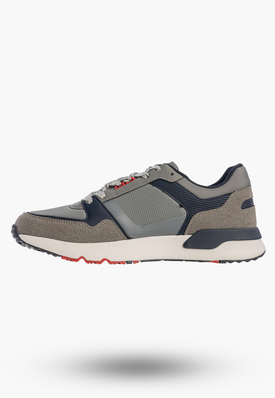 Sneakersy Męskie BIG STAR Ekoskóra Buty Sportowe Casual Granatowe TT174030