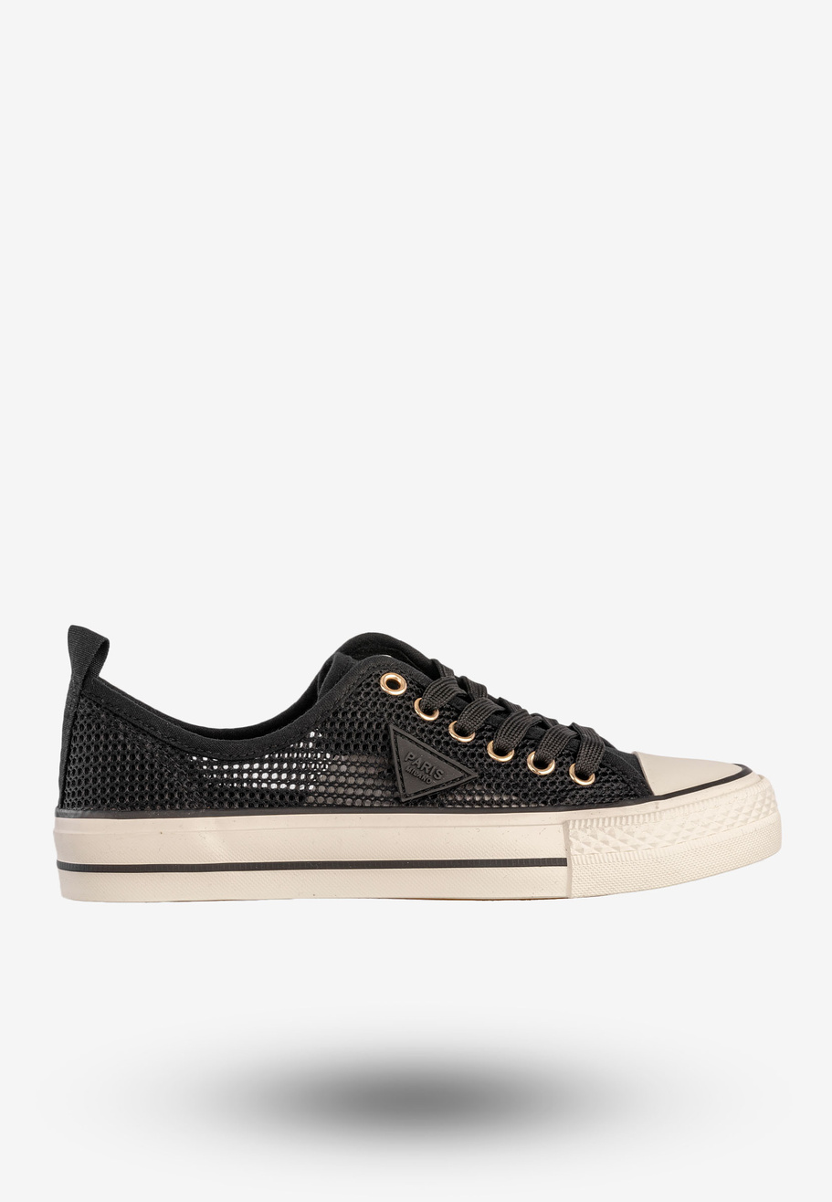 Trampki Damskie Ażurowe Buty Sportowe Czarne MSMG QY838