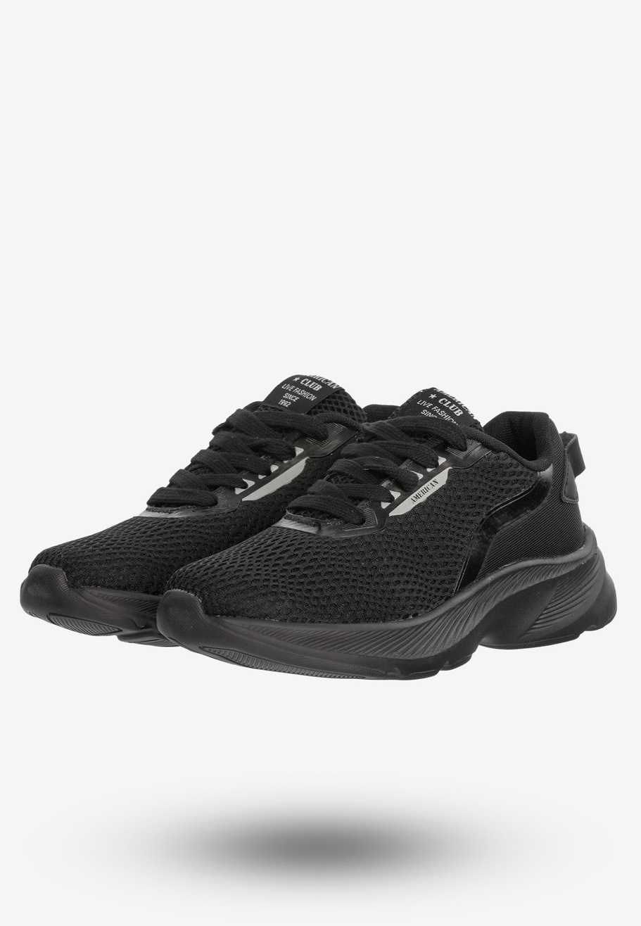 Buty Sportowe Młodzieżowe Sneakersy Stylowe American Club Czarne RL101/23