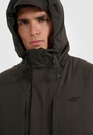 Kurtka Parka Męska 4F Zimowa Ocieplana NeoDry Z Kapturem Khaki 4FWAW25TTJAM0884