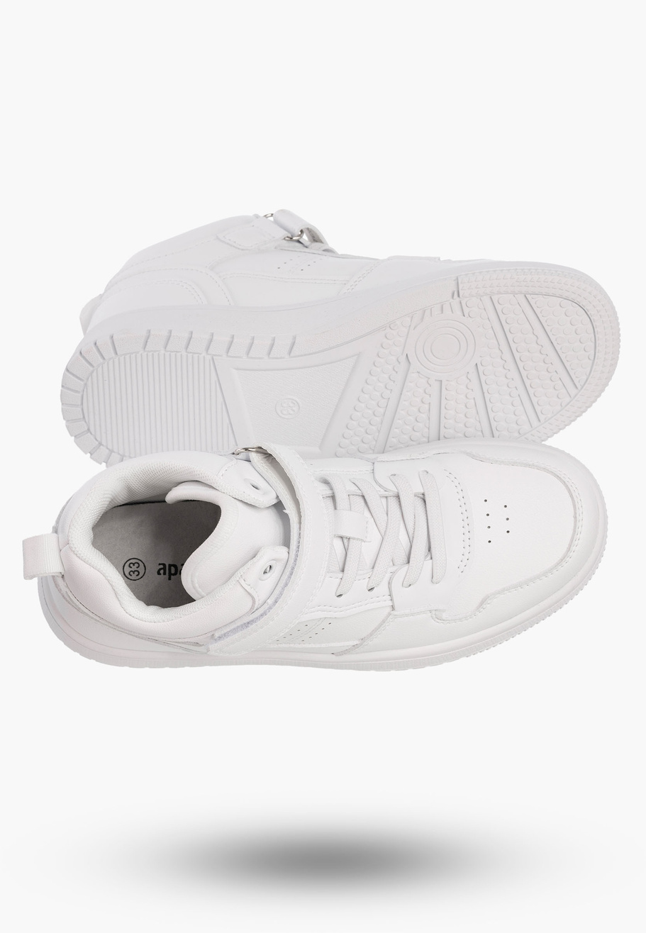 Buty Dziecięce Sneakersy Białe Na Rzepy Sportowe Za kostkę TC823