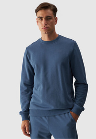 Bluza Męska 4F Bez Kaptura Nieocieplana Granatowa Basic 4FWMM00TSWSM1465