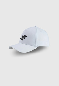 Czapka z Daszkiem 4F Damska Baseballówka Bawełniana Biała 4FWSS26ACABF549