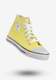 Trampki Dziecięce Wysokie Na Zamek Buty Sportowe Żółte HVR DTS58TE-17