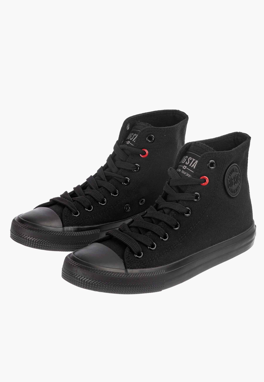 Trampki Damskie Big Star Czarne Wysokie T274033