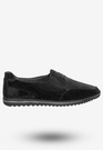 Półbuty Damskie Buty Skórzane Sneakersy Czarne DK FJL160083