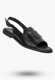Sandały Damskie Skórzane Buty Eleganckie Letnie Casual Czarne