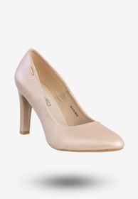 Czółenka Damskie Buty Na Obcasie Eleganckie Perłowe Beżowe Goodin GD-FL15C