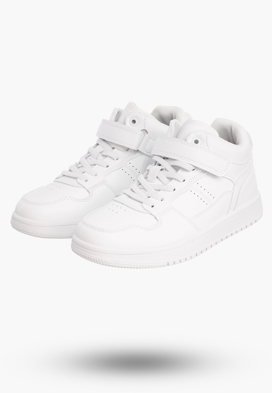 Buty Dziecięce Sneakersy Białe Na Rzepy Sportowe Za kostkę TC823