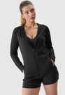 Bluza Damska 4F Sportowa Rozpinana Czarna 4FWSS24TFSWF270