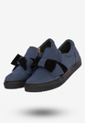 Tenisówki Slip-on Damskie Buty Skórzane Granatowe Korda 1755