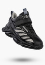 Sneakersy Dziecięce Ekoskóra Buty Sportowe Na Rzepy Półbuty Czarne Apawwa