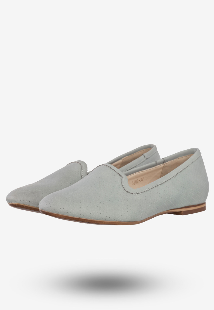 Baleriny Damskie Ekoskóra Półbuty Buty Eleganckie Sergio Leone Niebieskie 3202
