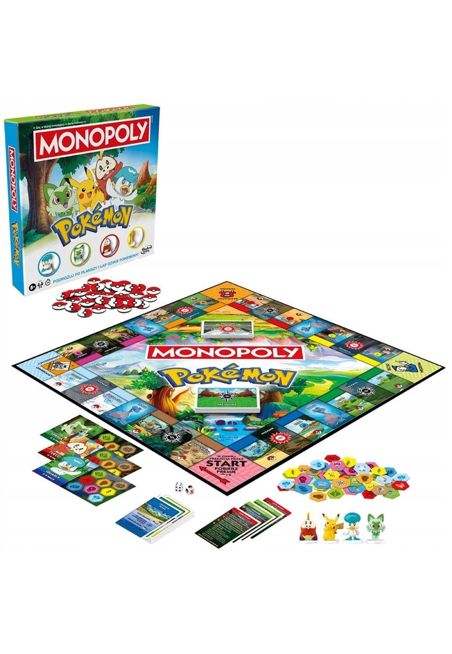 Gra planszowa Monopoly Pokémon Hasbro rodzinna 2-4 graczy 8+ polska wersja PL