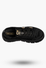 Sneakersy Damskie CheBello Skórzane Buty Modne Półbuty Czarne 4541-503-002-PSK-S352