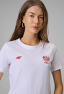 Koszulka Damska 4F Sportowa Bawełniana Polska Orzeł Biały Biała 4FRMM00TTSHF2950