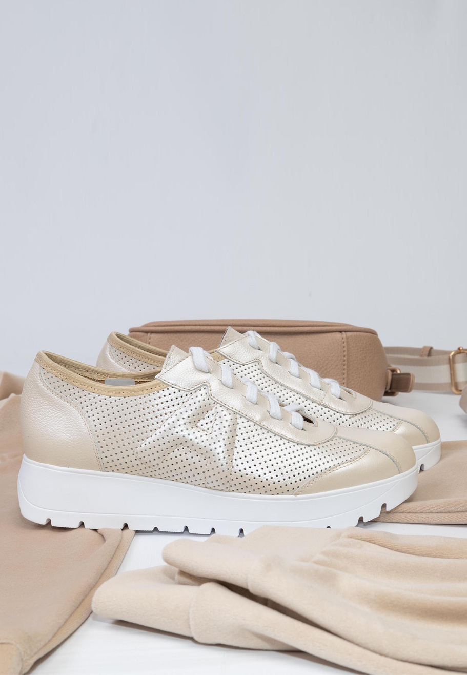Sneakersy Damskie EMMA Beżowe 9595-2303