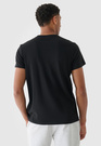 Koszulka Męska 4F T-shirt Sportowy Regular Z Nadrukiem Czarny 4FRSS24TTSHM2483