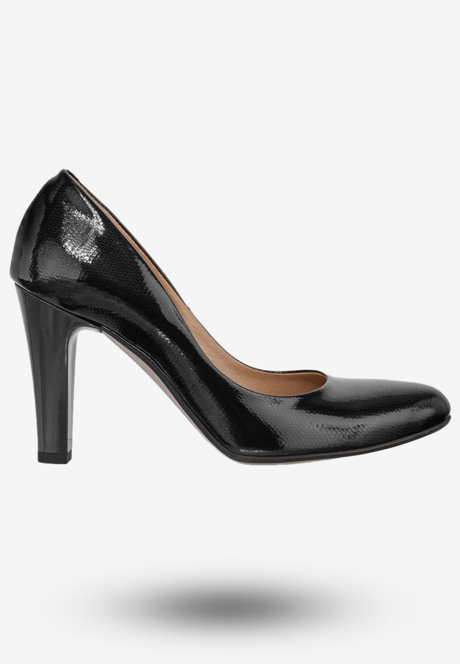 Czółenka Damskie Skórzane Buty Na Obcasie Eleganckie Darex Granatowe C-320/29