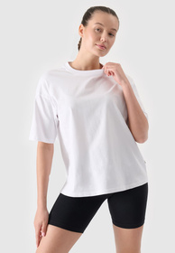 Koszulka Damska 4F T-shirt Oversize Basic Biały 4FRSS24TTSHF2545