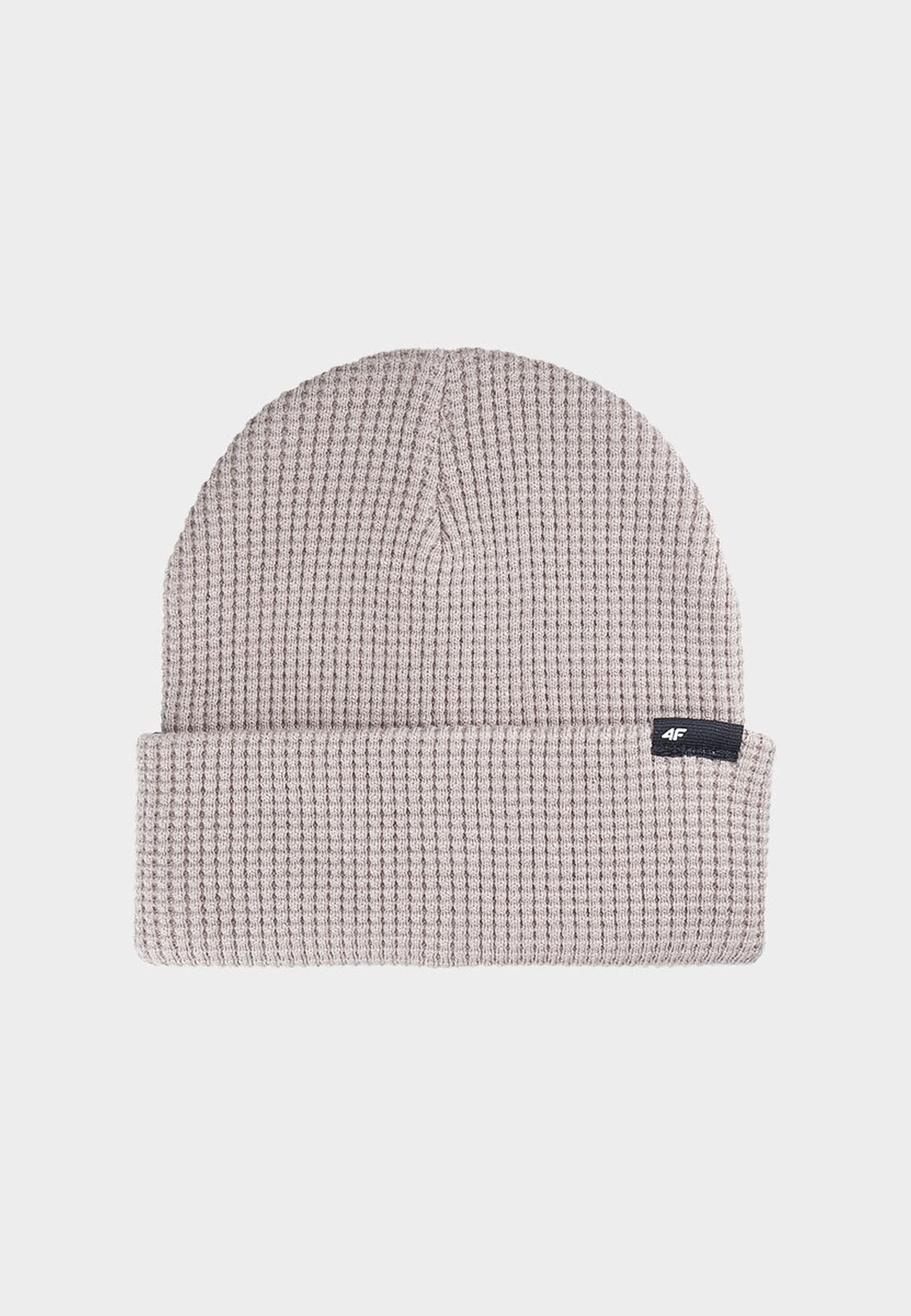 Czapka Męska 4F Sportowa Zimowa Beanie Dwuwarstwowa z Wywinięciem Brązowa 4FWAW24ACAPM465