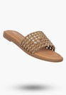 Klapki Damskie Ekoskóra Letnie Buty Eleganckie Casual Brązowe Jezzi 26SD98-9832